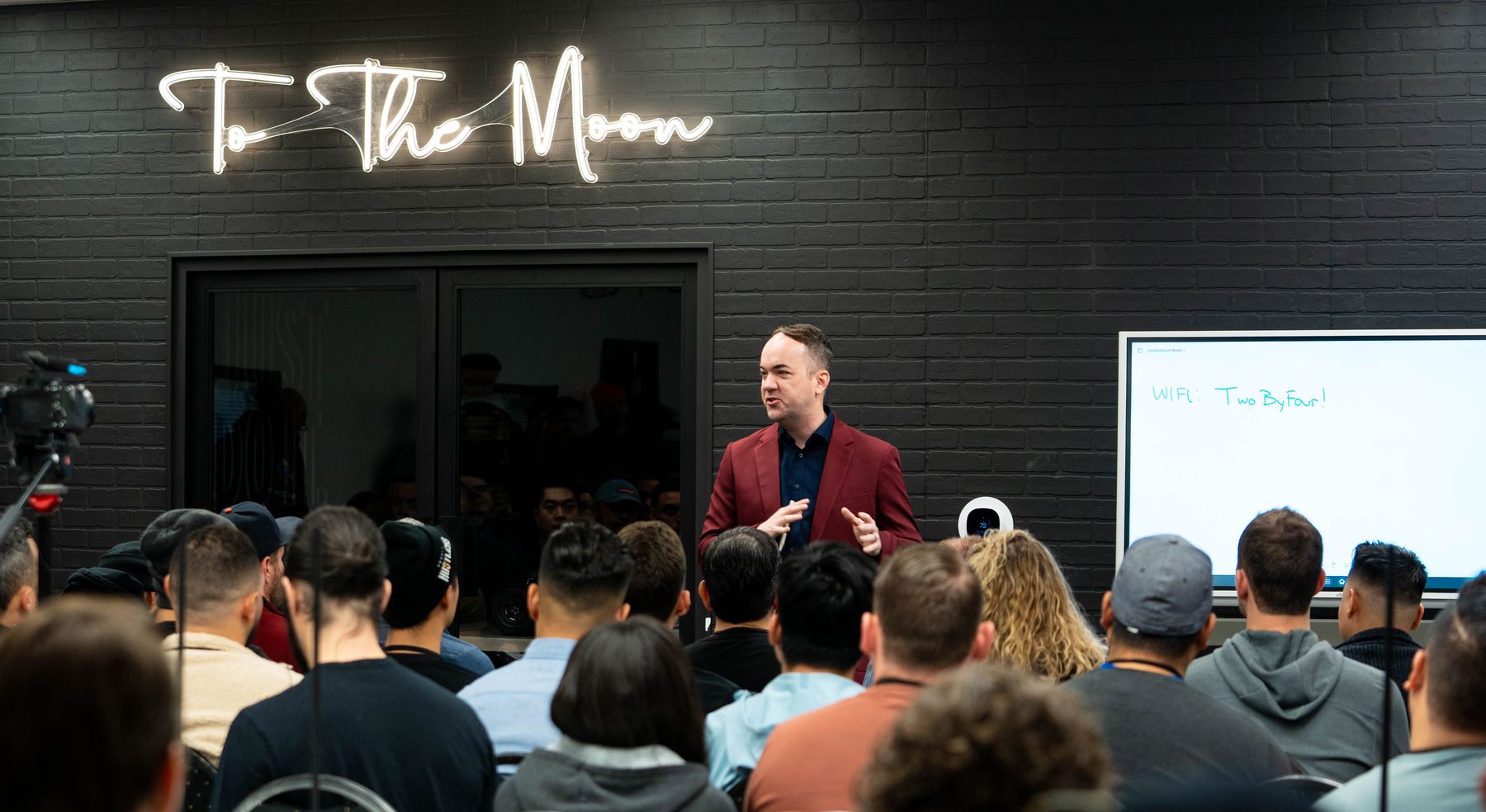 Brandon McCurdy leading a workshop for business owners